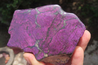 Polished On One Side Metallic Purpurite x 3 From Namibia - Toprock Gemstones and Minerals 