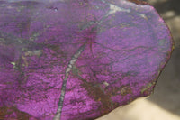 Polished On One Side Metallic Purpurite x 3 From Namibia - Toprock Gemstones and Minerals 