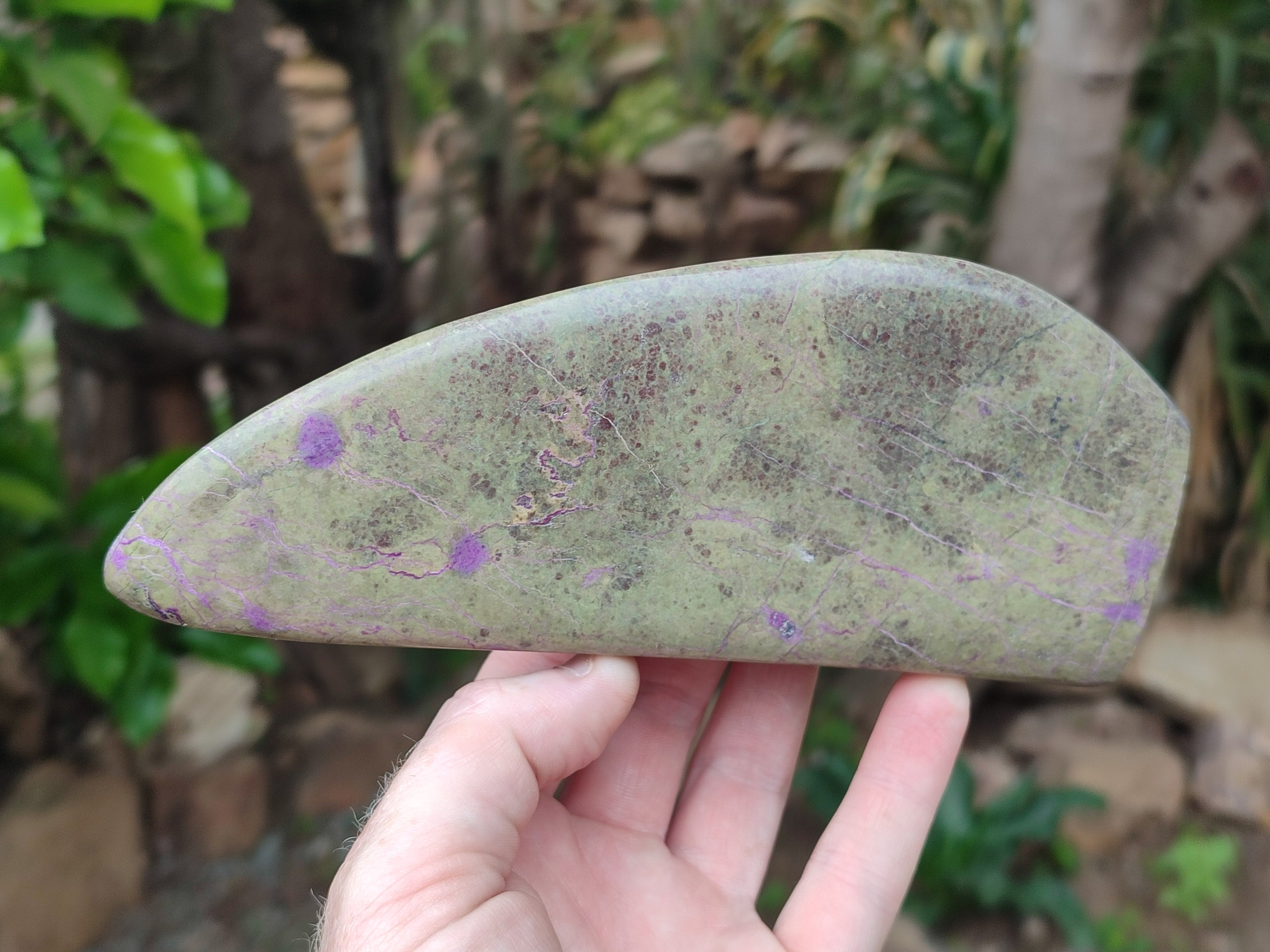 Polished Stichtite Standing Free Forms x 2 From Barberton, South Africa - Toprock Gemstones and Minerals 