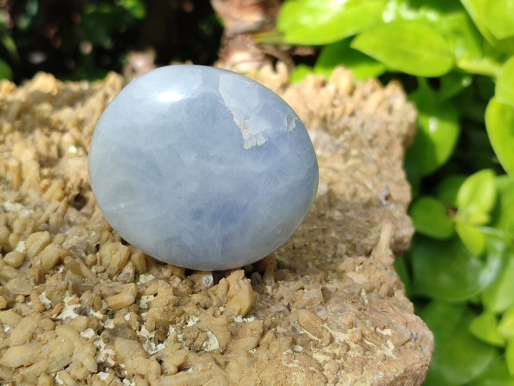 Polished Large Blue Calcite Galet / Palmstones - Sold per KG - From Madagascar - Toprock Gemstones and Minerals 