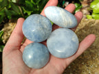 Polished Large Blue Calcite Galet / Palmstones - Sold per KG - From Madagascar - Toprock Gemstones and Minerals 