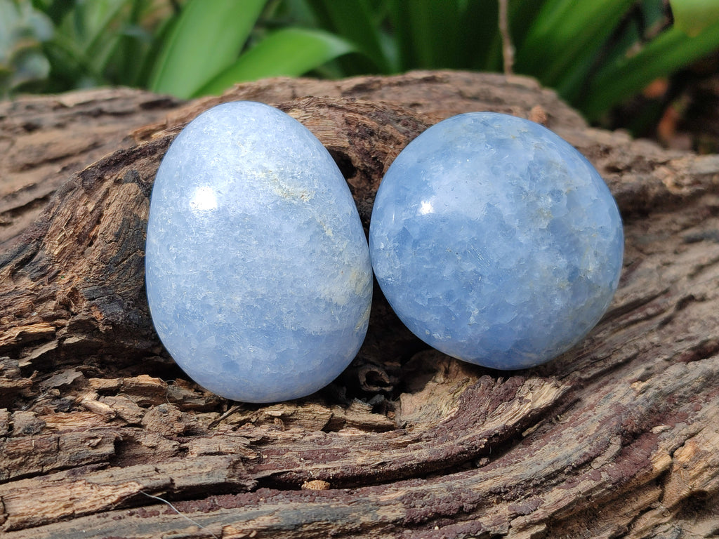 Polished Large Blue Calcite Galet / Palmstones - Sold per KG - From Madagascar - Toprock Gemstones and Minerals 