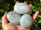 Polished Large Blue Calcite Galet / Palmstones - Sold per KG - From Madagascar - Toprock Gemstones and Minerals 