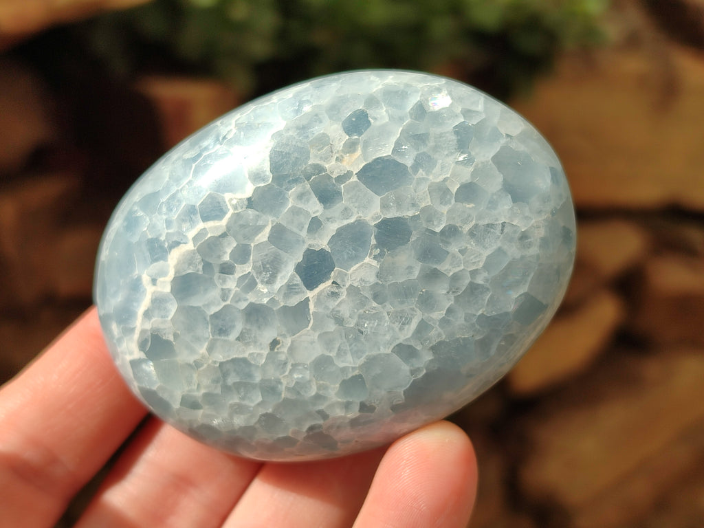 Polished Large Blue Calcite Galet / Palmstones - Sold per KG - From Madagascar - Toprock Gemstones and Minerals 