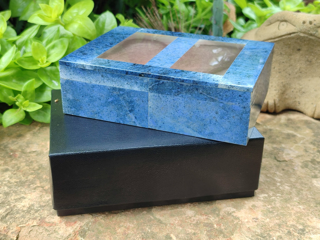 Hand Made Dumortierite Jewellery Box x 1 From Mozambique - Toprock Gemstones and Minerals 