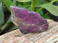 Polished On One Side Metallic Purpurite x 6 From Namibia - Toprock Gemstones and Minerals 