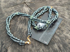 Polished Hematite and Aventurine combo Triple Twisted Beaded Necklace and Bracelet Set - Sold Per Item - From China - Toprock Gemstones and Minerals 
