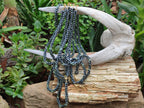 Polished Hematite and Aventurine combo Triple Twisted Beaded Necklace and Bracelet Set - Sold Per Item - From China - Toprock Gemstones and Minerals 