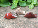 Polished Mixed Set Of 12 Gemstone Dolphin Pendants - Sold Per Box - From Southern Africa - Toprock Gemstones and Minerals 