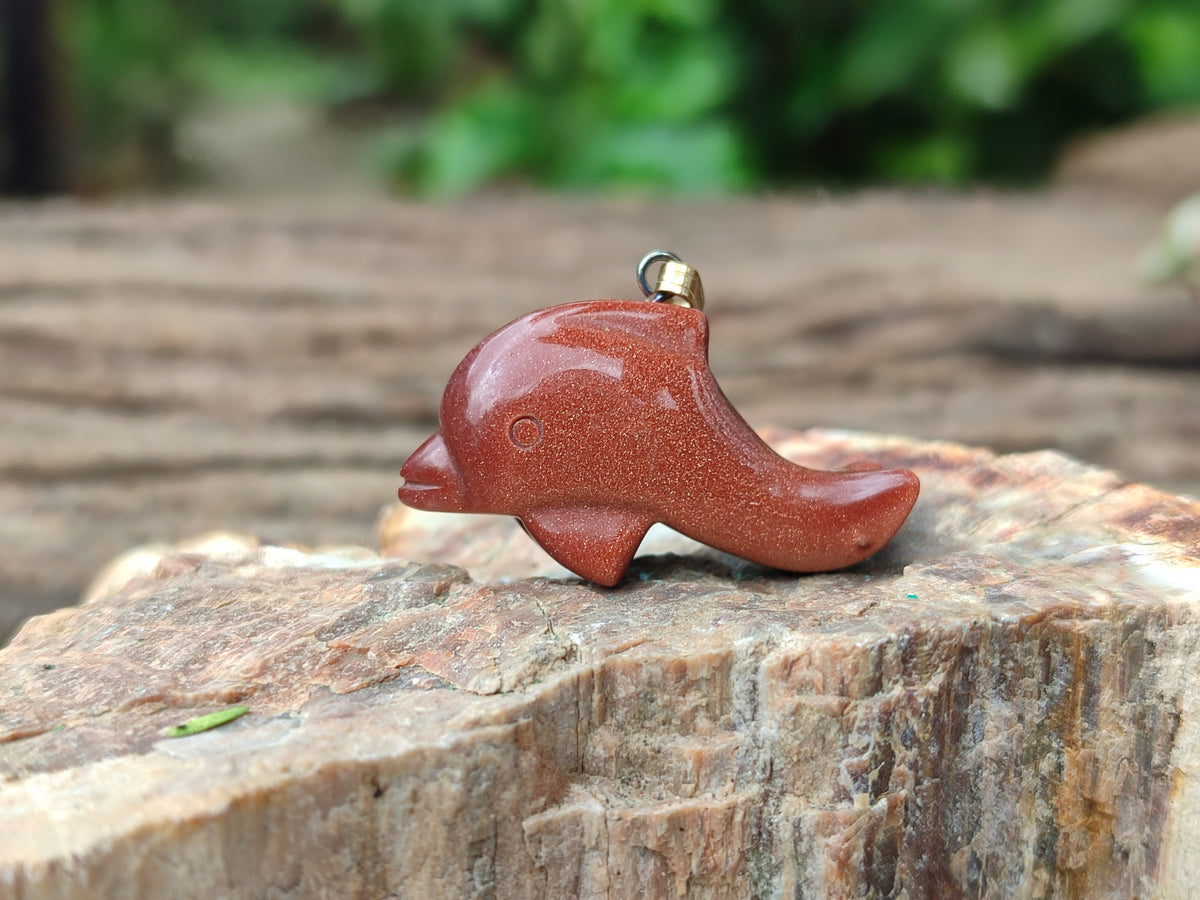 Polished Mixed Set Of 12 Gemstone Dolphin Pendants - Sold Per Box - From Southern Africa - Toprock Gemstones and Minerals 