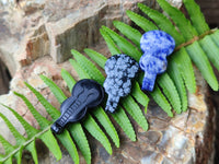 Hand Made Mixed Set Of 12 Gemstone Guitar Pendants - Sold Per Box - From Southern Africa