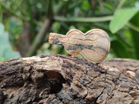 Hand Made Mixed Set Of 12 Gemstone Guitar Pendants - Sold Per Box - From Southern Africa