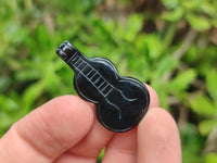 Hand Made Mixed Set Of 12 Gemstone Guitar Pendants - Sold Per Box - From Southern Africa