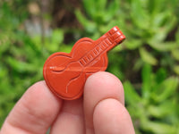 Hand Made Mixed Set Of 12 Gemstone Guitar Pendants - Sold Per Box - From Southern Africa