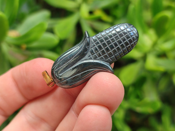 Hand Made Mixed Set Of 12 Gemstone Maize / Corn Cob Pendants - Sold Per Box - From World