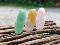 Hand Made Mixed Set Of 12 Gemstone Maize / Corn Cob Pendants - Sold Per Box - From World
