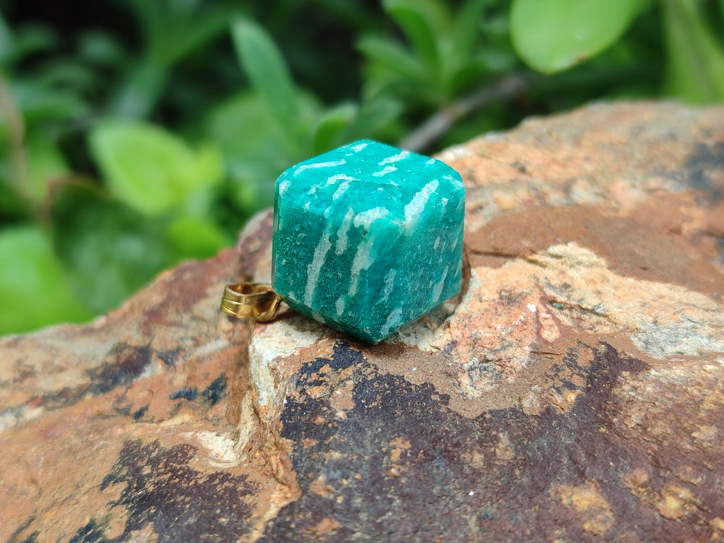 Hand Made Mixed Box Set of 12 Gemstone Dice Pendants - Sold Per Box - From World - Toprock Gemstones and Minerals 