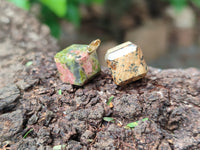 Hand Made Mixed Box Set of 12 Gemstone Dice Pendants - Sold Per Box - From World