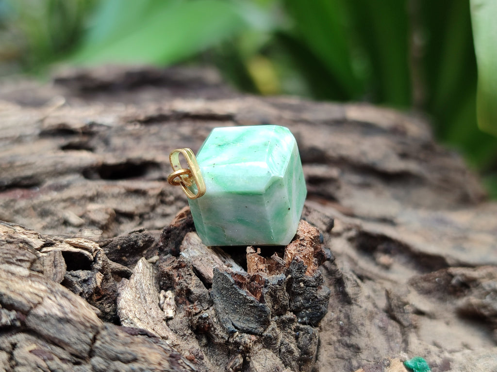 Hand Made Mixed Box Set of 20 Gemstone Dice Pendants with Gold Clasp - Sold Per Box - From World - Toprock Gemstones and Minerals 