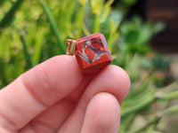 Hand Made Mixed Box Set of 20 Gemstone Dice Pendants with Gold Clasp - Sold Per Box - From World