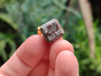 Hand Made Mixed Box Set of 20 Gemstone Dice Pendants with Gold Clasp - Sold Per Box - From World