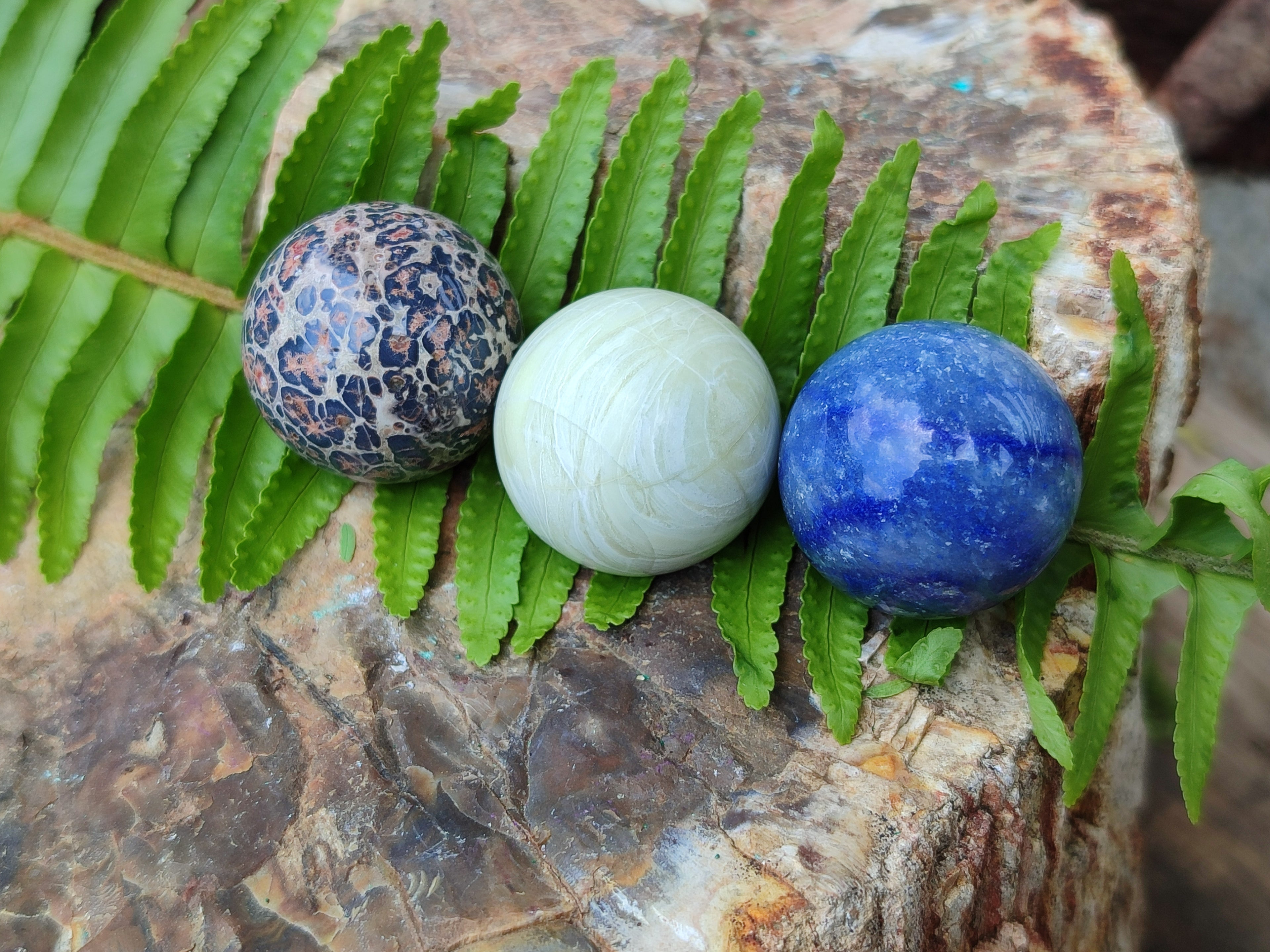 Polished Mixed Box Set of 12 Mini Gemstone Sphere - Sold Per Box - From World - Toprock Gemstones and Minerals 