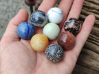Polished Mixed Box Set of 12 Mini Gemstone Sphere - Sold Per Box - From World - Toprock Gemstones and Minerals 