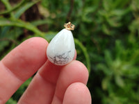 Hand Made Mixed Box Set of 12 Mini Gemstone Teardrop Pendants with Gold Clasp - Sold Per Box - From World