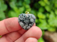 Hand Made Mixed Box Set of 12 Mini Gemstone Heart Pendants with Gold Clasp - Sold Per Box - From World