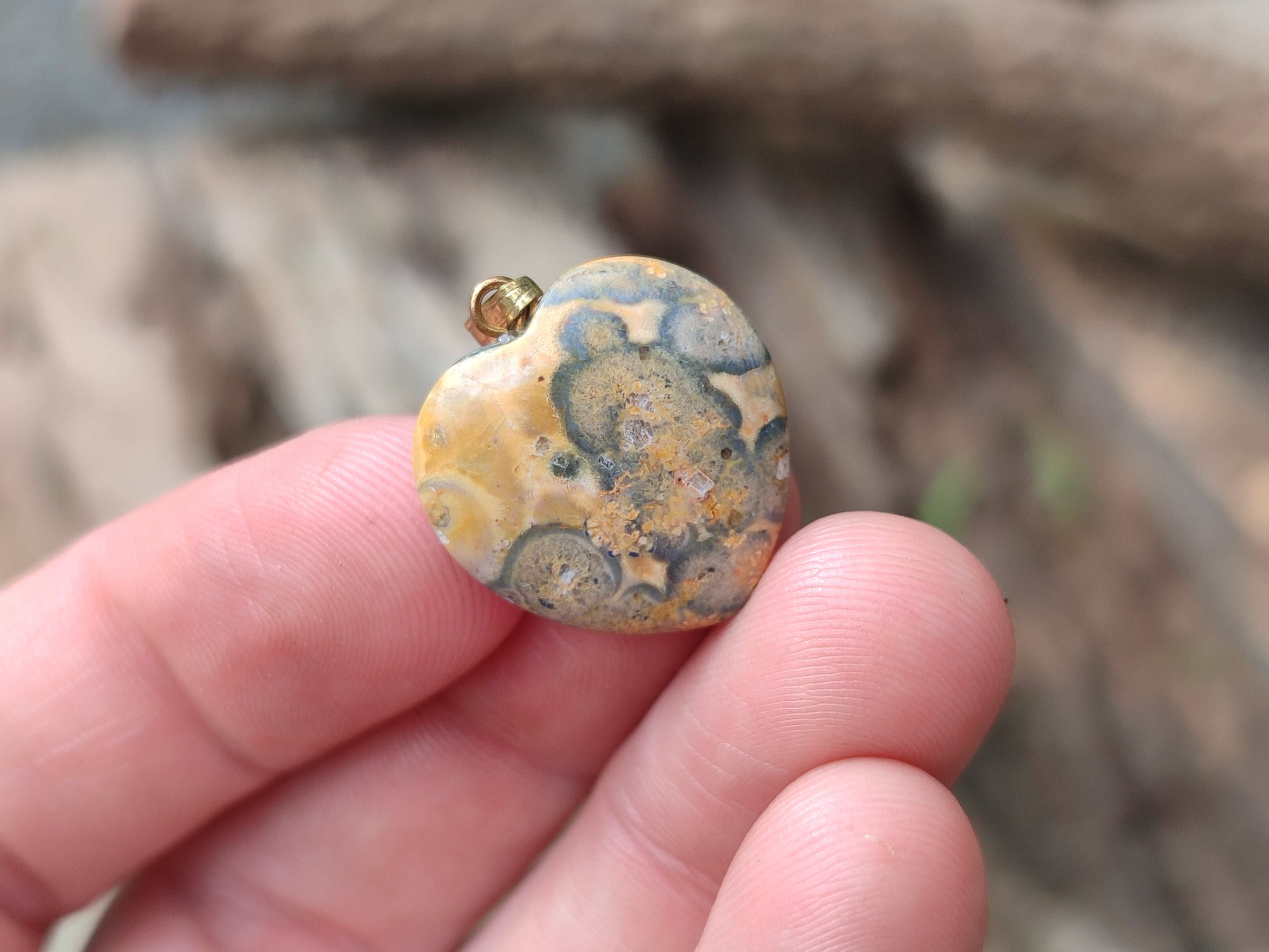 Hand Made Mixed Box Set of 12 Mini Gemstone Heart Pendants with Gold Clasp - Sold Per Box - From World - Toprock Gemstones and Minerals 