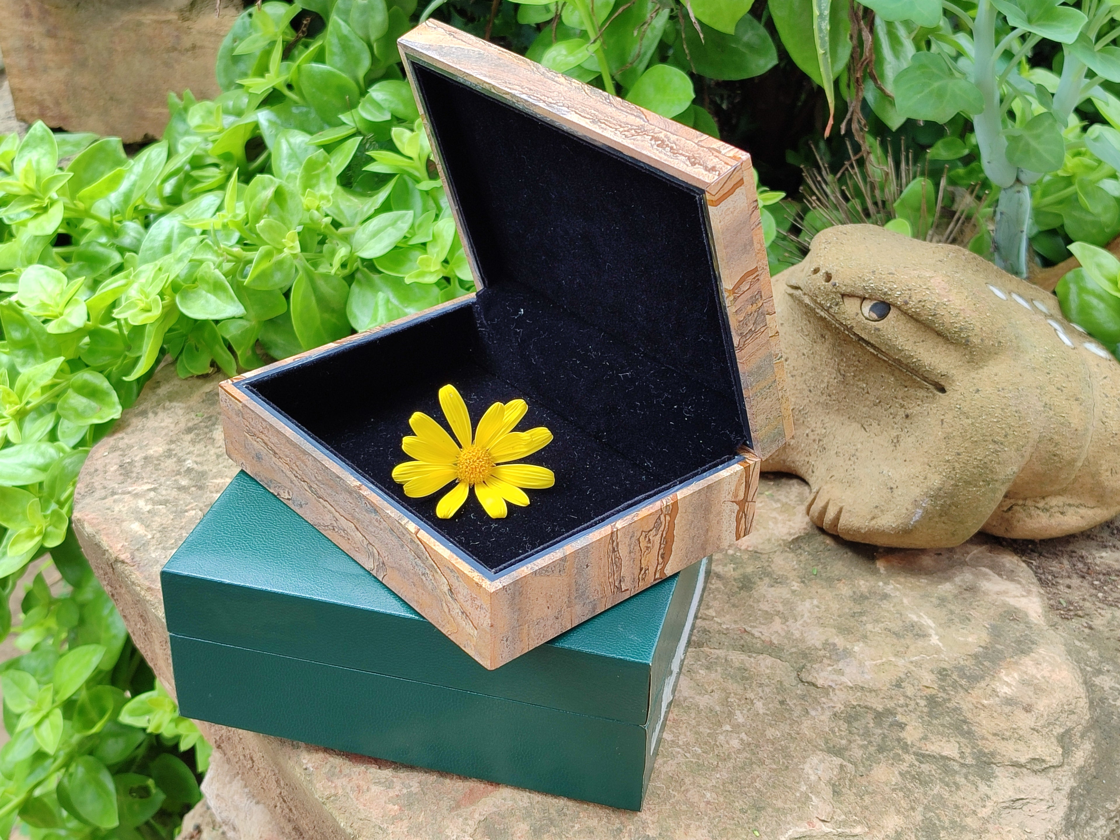 Hand Made Namibian Desert Picture Stone Jasper Jewellery Box - Sold per Item - From Namibia - Toprock Gemstones and Minerals 