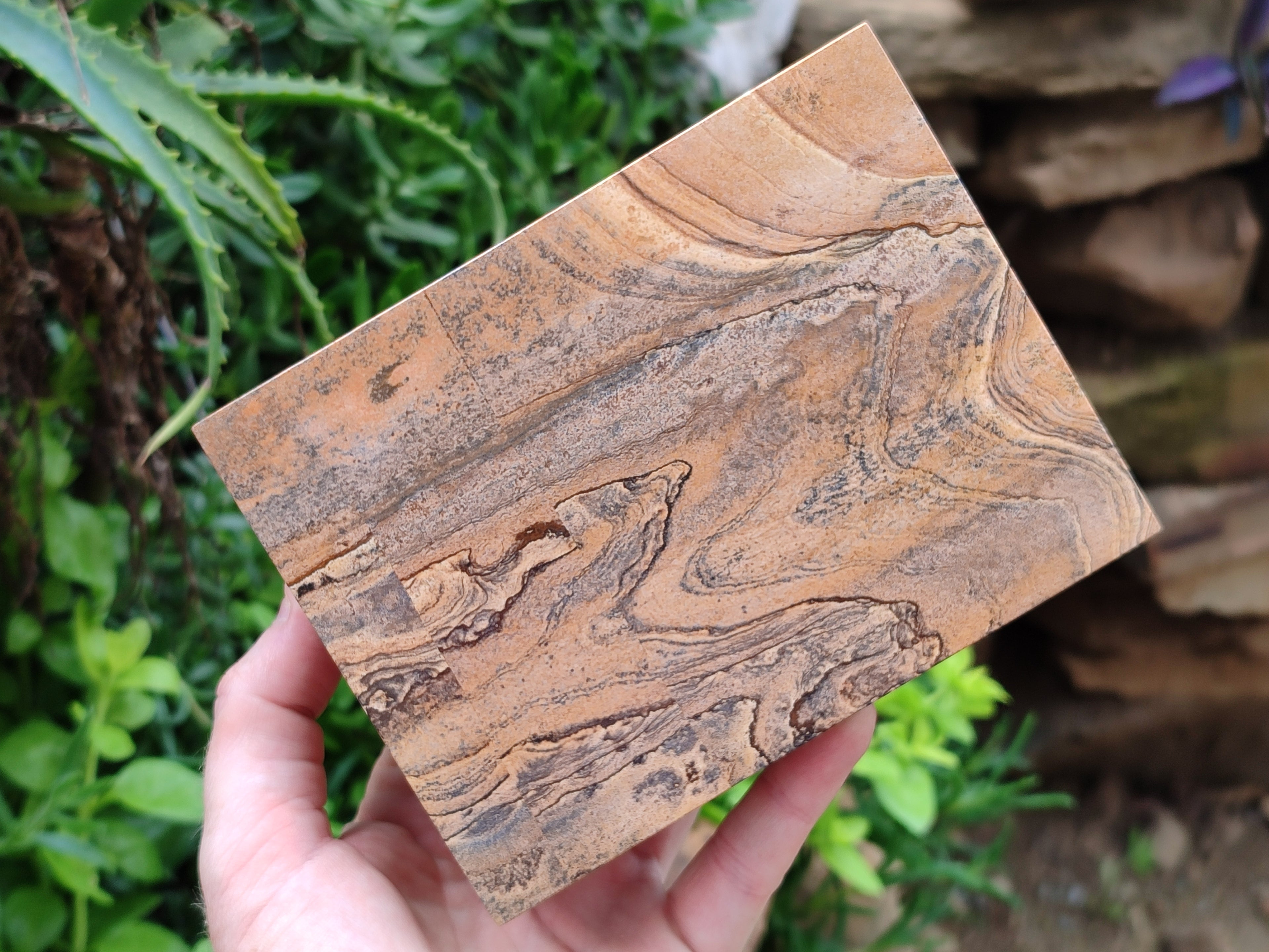 Hand Made Namibian Desert Picture Stone Jasper Jewellery Box - Sold per Item - From Namibia - Toprock Gemstones and Minerals 