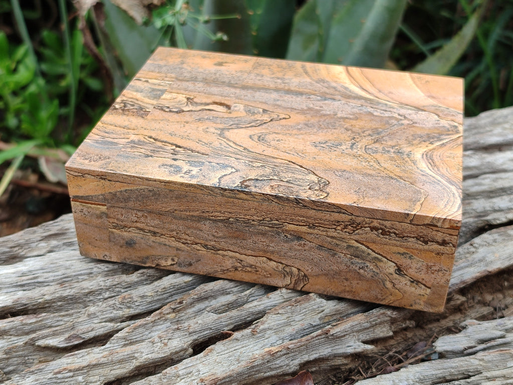 Hand Made Namibian Desert Picture Stone Jasper Jewellery Box - Sold per Item - From Namibia - Toprock Gemstones and Minerals 