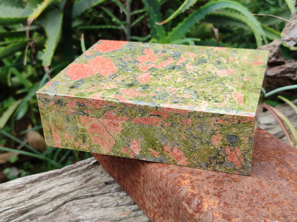 Hand Made Unakite Jewellery Box - Sold per Item - From South Africa - Toprock Gemstones and Minerals 