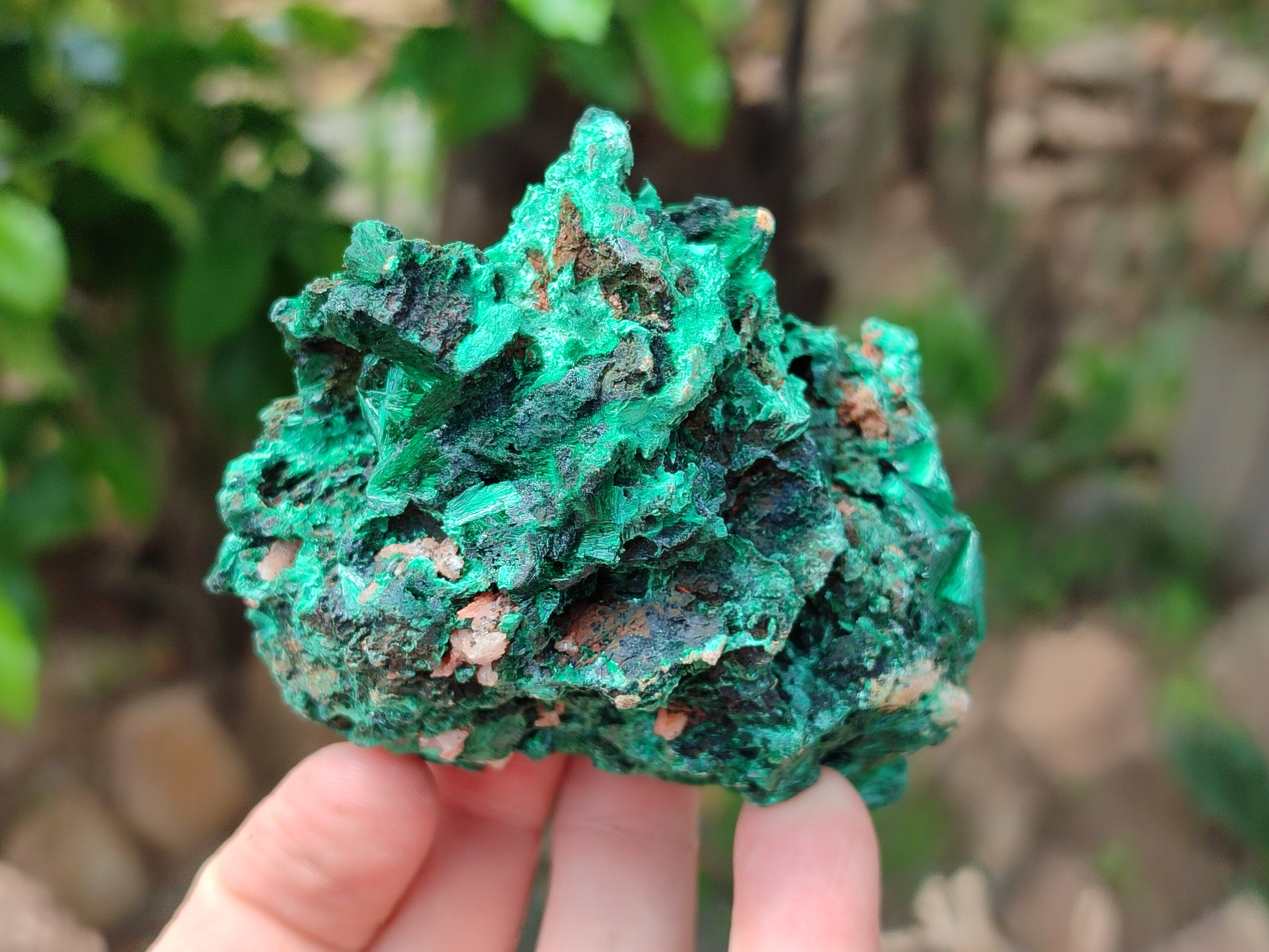 Natural Silky Malachite Specimens x 6 From Kasompe, Congo - Toprock Gemstones and Minerals 