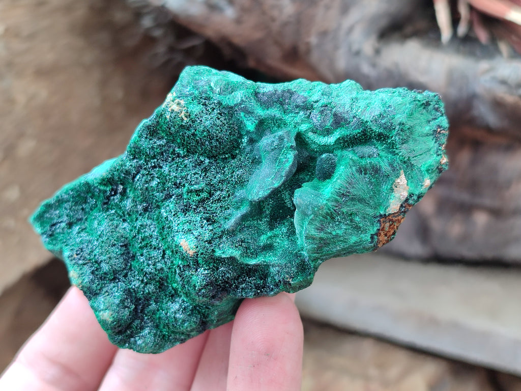 Natural Silky Malachite Specimens x 6 From Kasompe, Congo - Toprock Gemstones and Minerals 