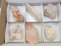 Natural Clear Quartz Crystals x 6 From Zambia - Toprock Gemstones and Minerals 