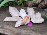 Natural Clear Quartz Crystals x 6 From Zambia - Toprock Gemstones and Minerals 