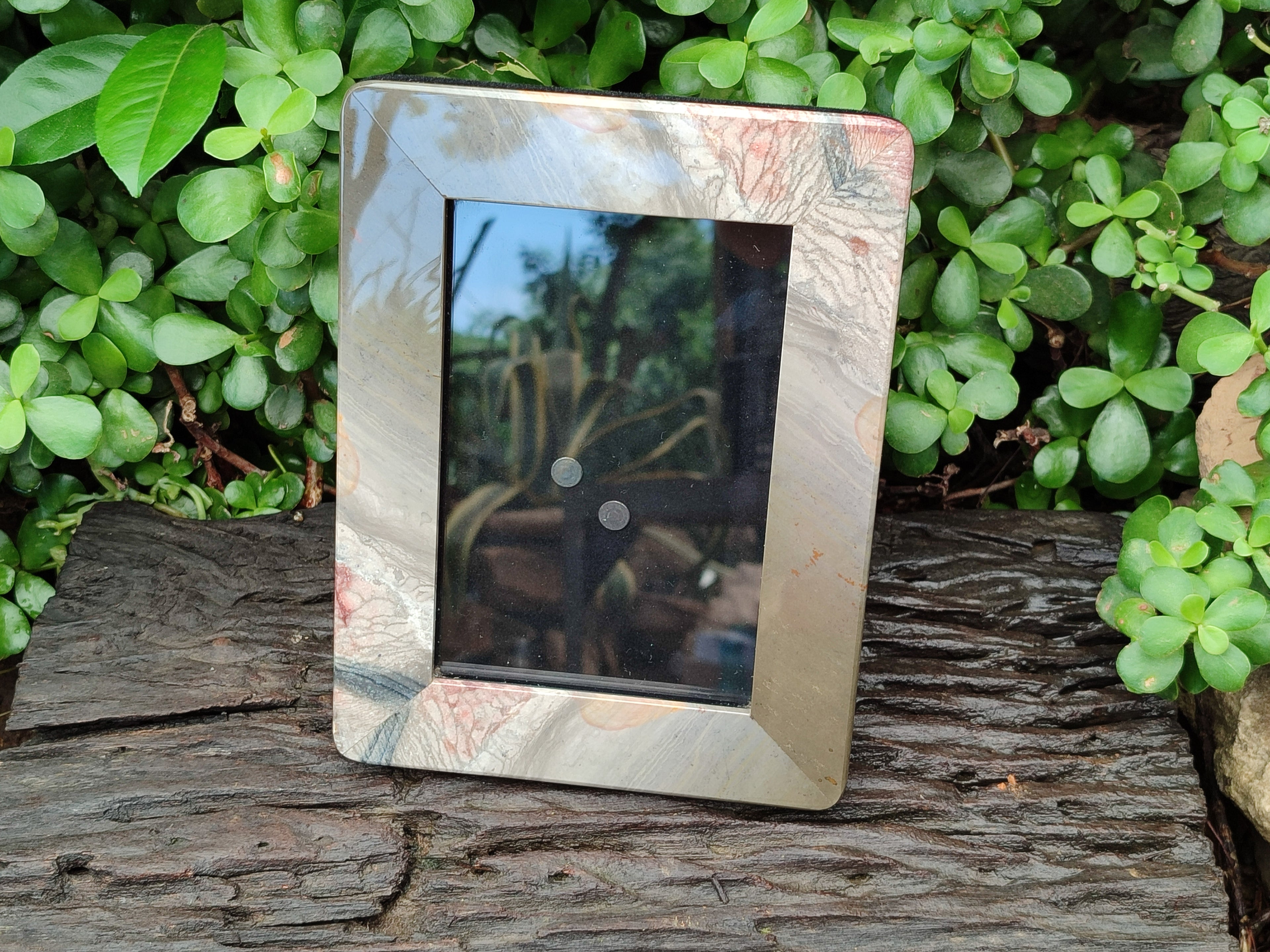 Hand Made Polychrome Jasper Picture Frame x 1 From Madagascar - Toprock Gemstones and Minerals 