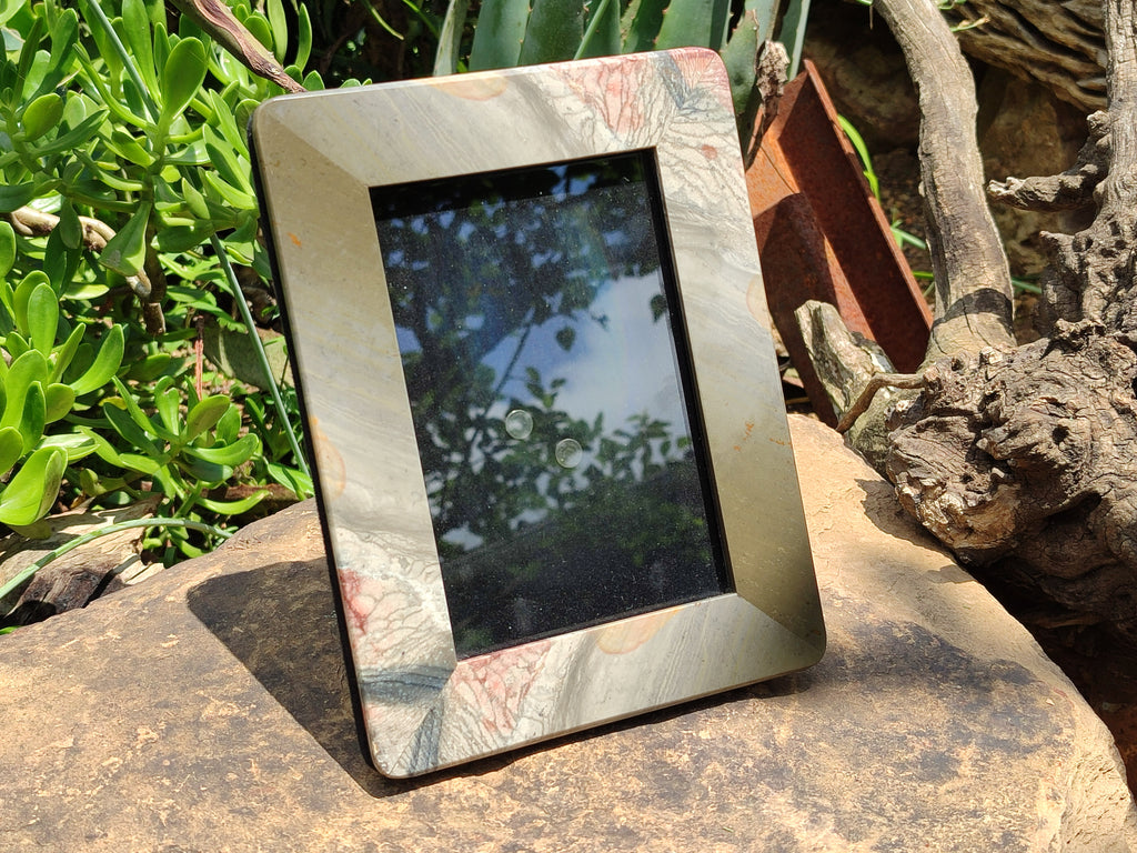 Hand Made Polychrome Jasper Picture Frame x 1 From Madagascar - Toprock Gemstones and Minerals 