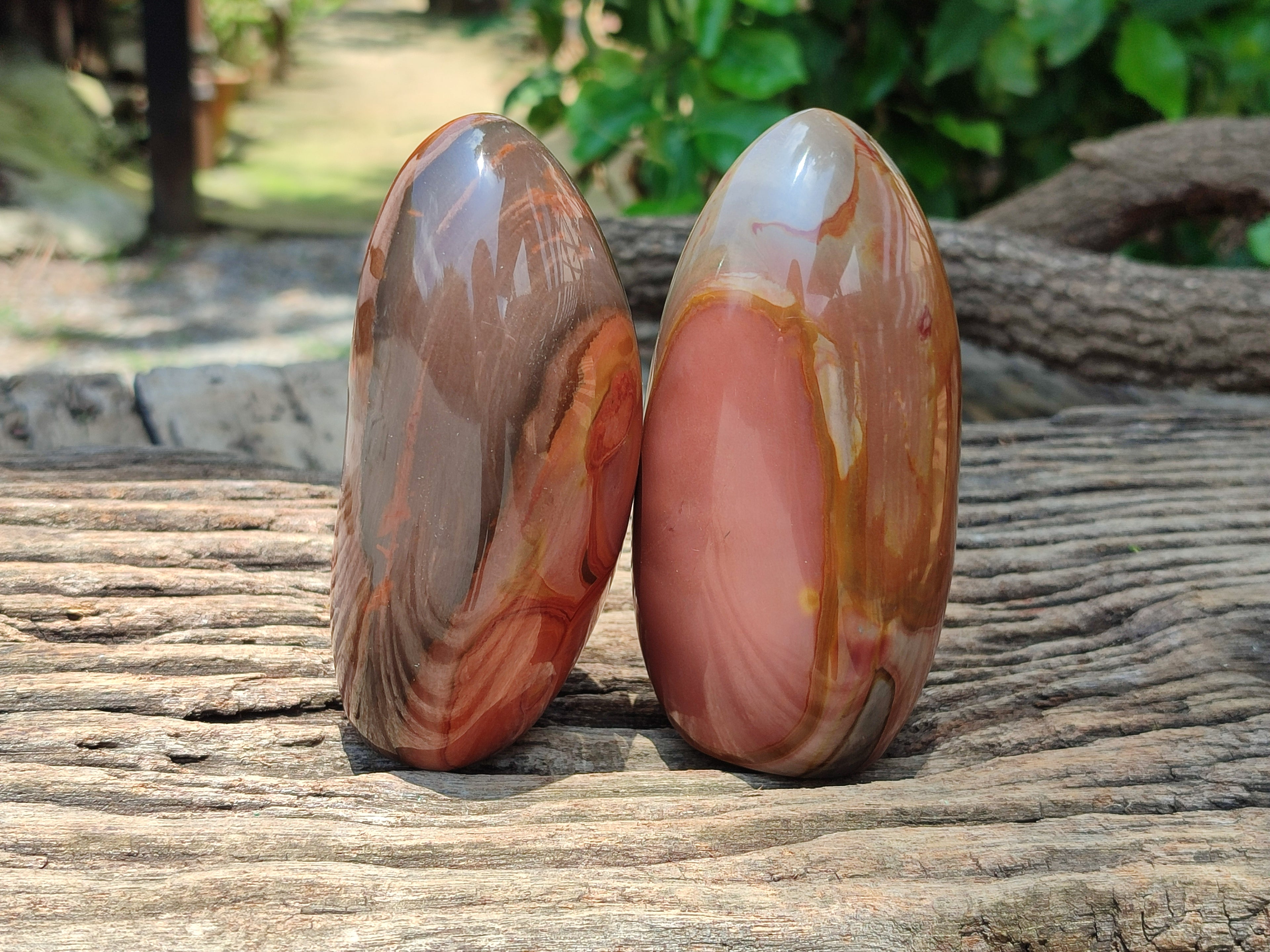 Polished Polychrome Jasper Standing Free Forms x 4 From Madagascar - Toprock Gemstones and Minerals 