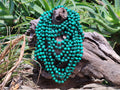 Polished Malachite Ball Shaped 8 mm Beaded Necklace - Sold Per Item- From Congo - Toprock Gemstones and Minerals 