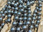 Polished Silver Hematite Ball Shaped Beaded Necklace - Sold Per Item - From China - Toprock Gemstones and Minerals 