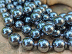 Polished Silver Hematite Ball Shaped Beaded Necklace - Sold Per Item - From China - Toprock Gemstones and Minerals 