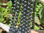Polished Silver Hematite Ball Shaped Beaded Necklace - Sold Per Item - From China - Toprock Gemstones and Minerals 