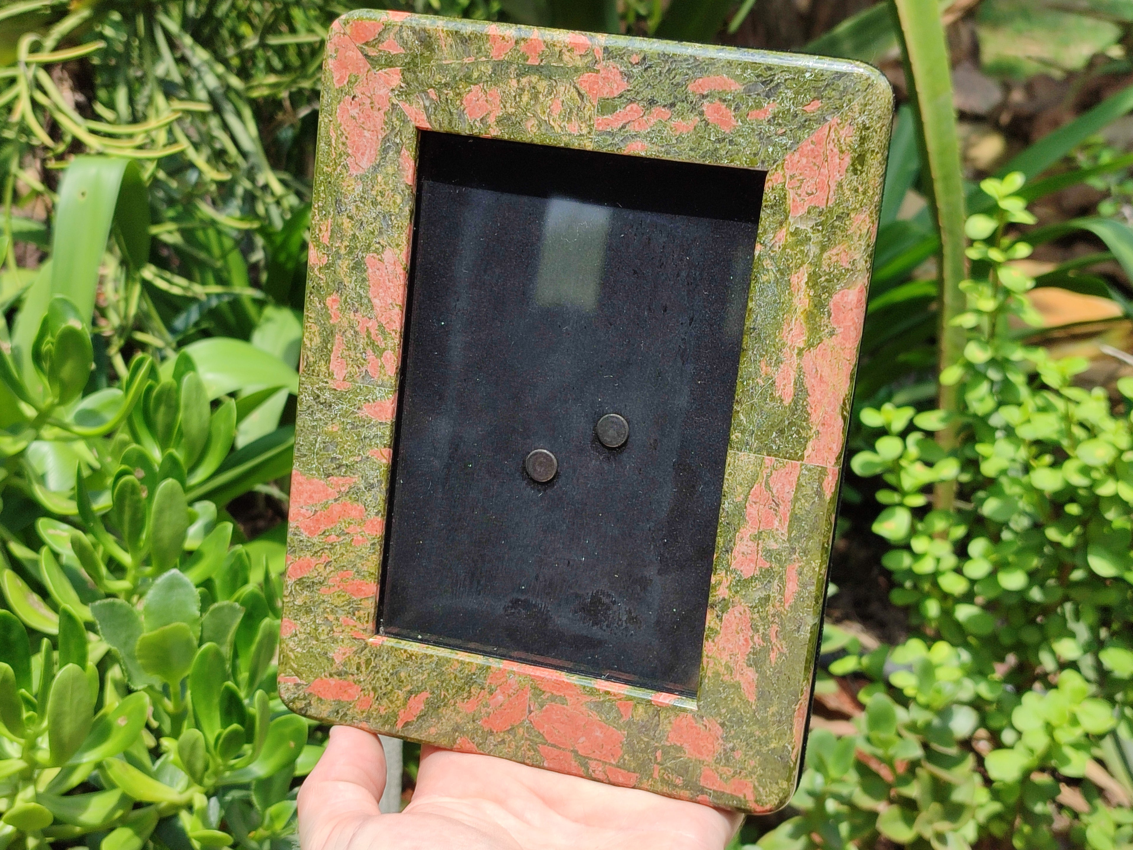 Hand Made Unakite Picture Frame in Box - Sold per Item - From South Africa - Toprock Gemstones and Minerals 