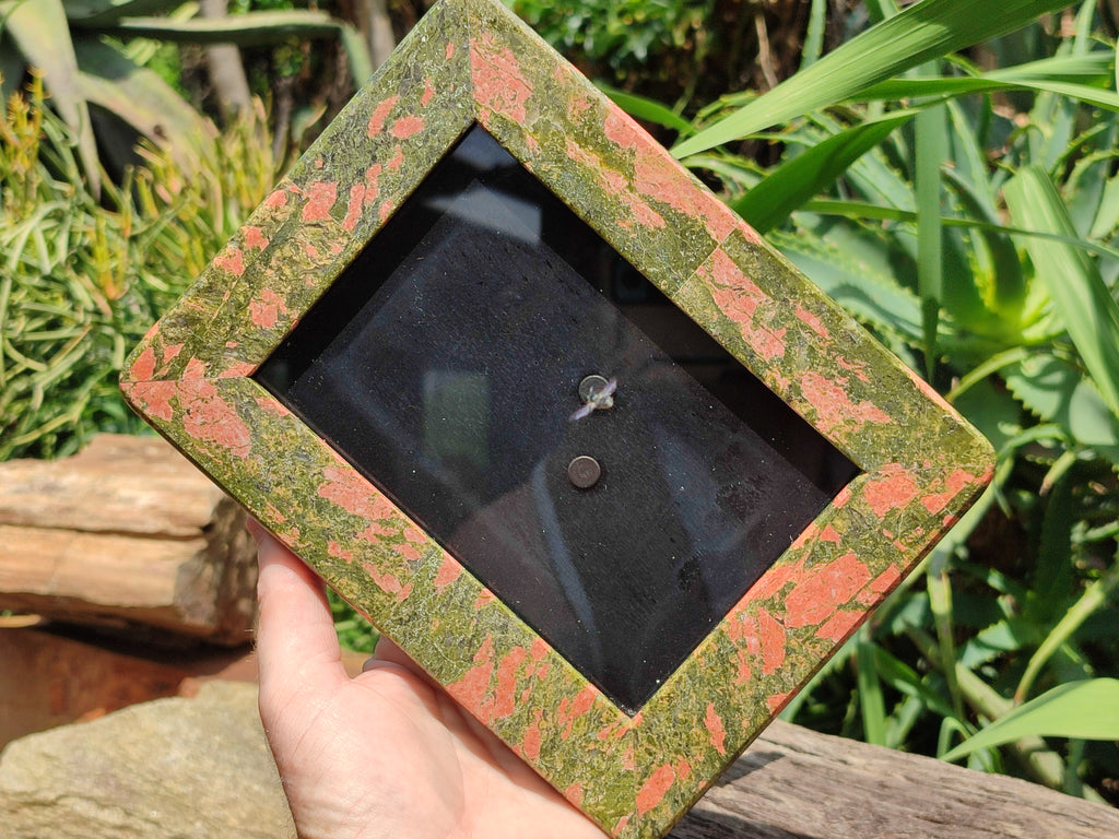 Hand Made Unakite Picture Frame in Box - Sold per Item - From South Africa - Toprock Gemstones and Minerals 