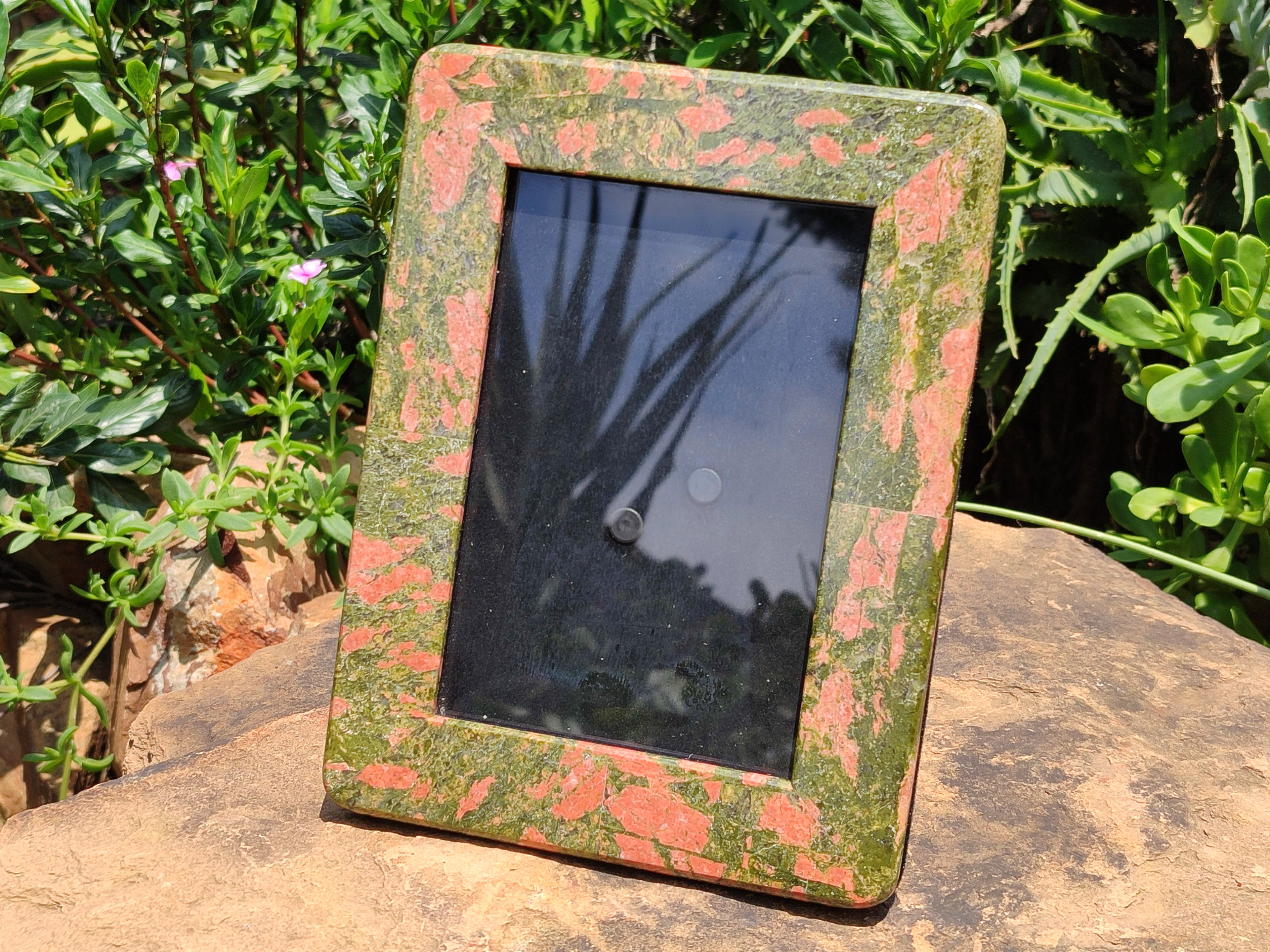 Hand Made Unakite Picture Frame in Box - Sold per Item - From South Africa - Toprock Gemstones and Minerals 