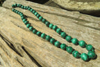 Polished Large Malachite Ball Shaped Beaded Necklace - Sold Per Item- From Congo - Toprock Gemstones and Minerals 