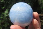 Polished Medium Blue Calcite Spheres - Sold per Item - From Madagascar - Toprock Gemstones and Minerals 